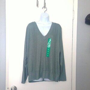 NEW Buffalo David Bitton Sweater Pullover Sage Green V Neck Soft! NWT Sz XL